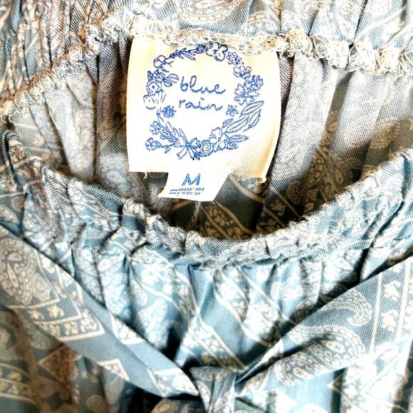 Blue Rain Maxi Skirt Light Blue M - Picture 6 of 7